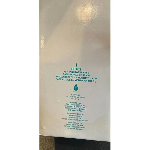 Partylite P0102 Windswept Base Candle Holders Set Of 2 In Original Box 7.5" Tall - Picture 3 of 6